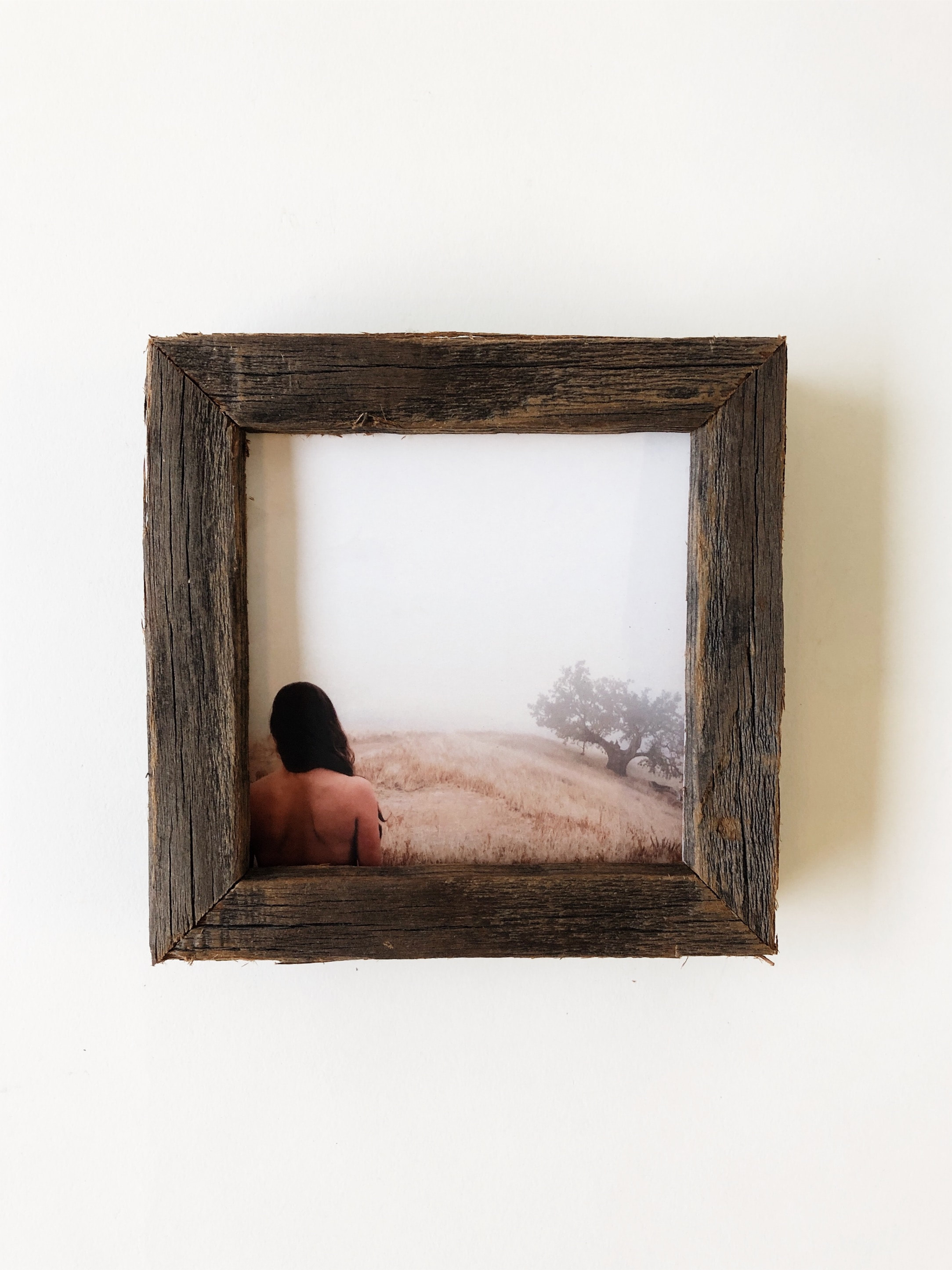 Reclaimed wood picture frame 4x4 gallery modern